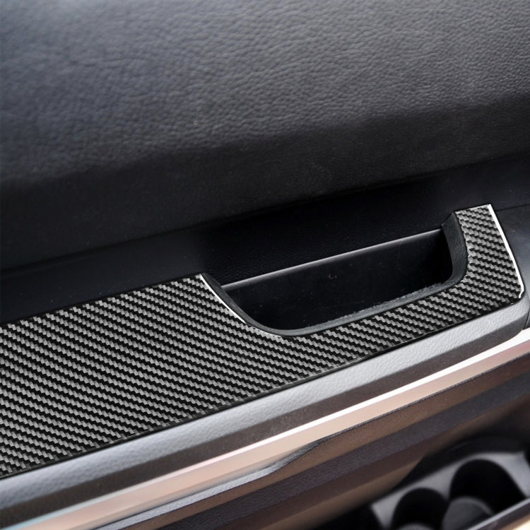 4 PCS / Set Carbon Fiber Car Door Armrest Panel Decorative Sticker for Toyota Tundra 2014-2018, Left Right Driving, Door Armrest Panel