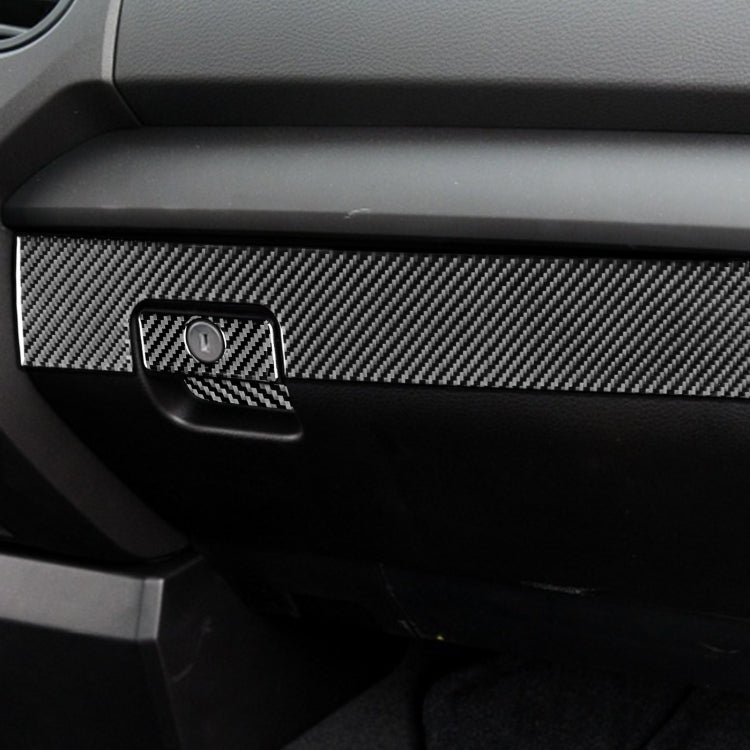 3 PCS / Set Carbon Fiber Car Co-pilot Glove Box Decorative Sticker for Toyota Tundra 2014-2018, Left Driving, Co-pilot Glove Box, Left Driving