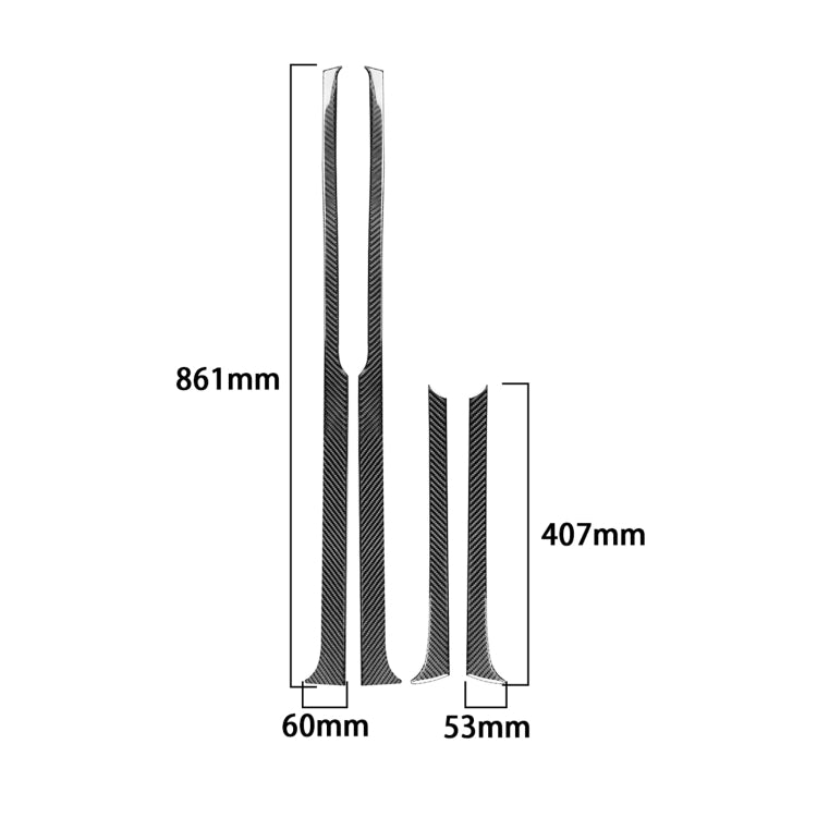 4 PCS / Set Carbon Fiber Car Door Panel Decorative Sticker for Toyota Tundra 2014-2018, Left Right Driving, Door Panel