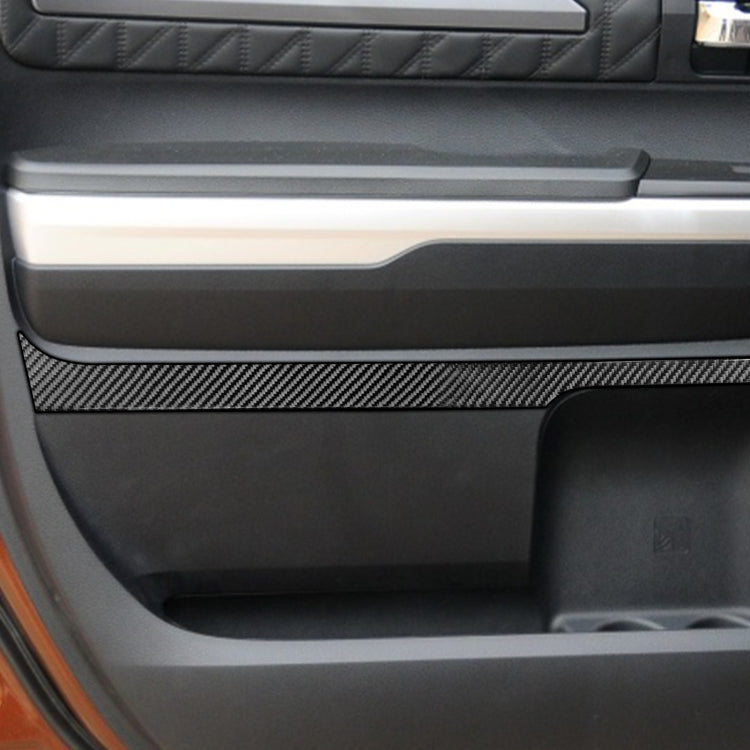 4 PCS / Set Carbon Fiber Car Door Panel Decorative Sticker for Toyota Tundra 2014-2018, Left Right Driving, Door Panel