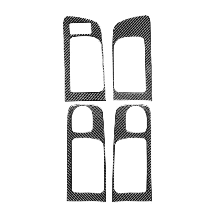 4 PCS / Set Carbon Fiber Car Door Inner Handle Decorative Sticker for Toyota Tundra 2014-2018, Left Driving, Door Inner Handle, Left Driving