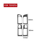 4 PCS / Set Carbon Fiber Car Door Inner Handle Decorative Sticker for Toyota Tundra 2014-2018, Left Driving, Door Inner Handle, Left Driving