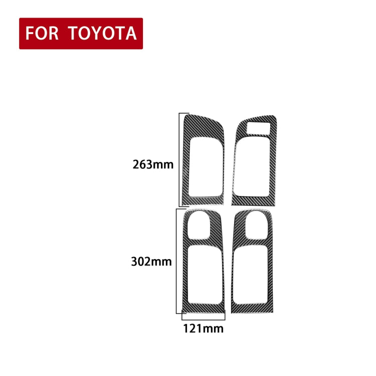 4 PCS / Set Carbon Fiber Car Door Inner Handle Decorative Sticker for Toyota Tundra 2014-2018, Right Driving, Door Inner Handle, Right Driving