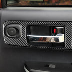 4 PCS / Set Carbon Fiber Car Door Inner Handle Decorative Sticker for Toyota Tundra 2014-2018, Right Driving, Door Inner Handle, Right Driving