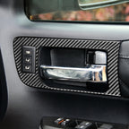 4 PCS / Set Carbon Fiber Car Door Inner Handle Decorative Sticker for Toyota Tundra 2014-2018, Right Driving, Door Inner Handle, Right Driving
