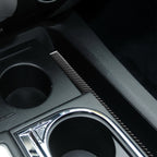 Carbon Fiber Car Central Control Cup Holder Slot Mat Decorative Sticker for Toyota Tundra 2014-2018, Left Right Driving, Central Control Cup Holder Slot Mat
