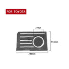 2 PCS / Set Carbon Fiber Car Central Control Storage Box Slot Mat Decorative Sticker for Toyota Tundra 2014-2018, Left Right Driving, Central Control Storage Box Slot Mat