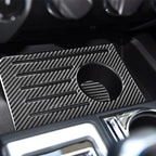 2 PCS / Set Carbon Fiber Car Central Control Storage Box Slot Mat Decorative Sticker for Toyota Tundra 2014-2018, Left Right Driving, Central Control Storage Box Slot Mat