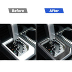 Carbon Fiber Car Gear Panel Decorative Sticker for Toyota Tundra 2014-2018, Left Right Driving Universal, Gear Panel