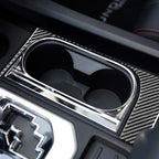 Carbon Fiber Car Cup Holder Frame Decorative Sticker for Toyota Tundra 2014-2018, Left Driving, Cup Holder Frame, Left Driving
