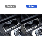 Carbon Fiber Car Cup Holder Frame Decorative Sticker for Toyota Tundra 2014-2018, Right Driving, Cup Holder Frame, Right Driving