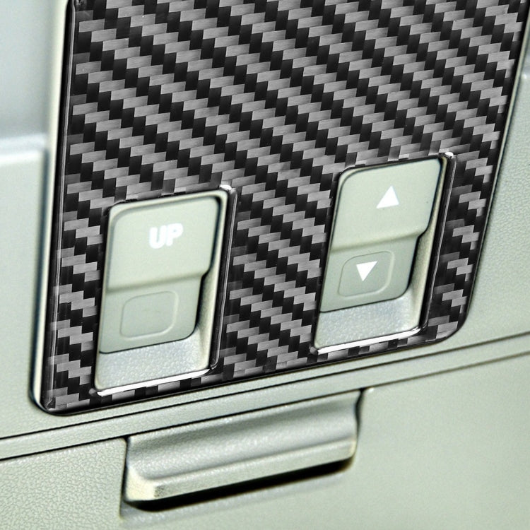 4 PCS / Set Carbon Fiber Car Front Row Reading Light Panel Decorative Sticker for Toyota Tundra 2014-2018, Left Right Driving Universal, Front Row Reading Light Panel