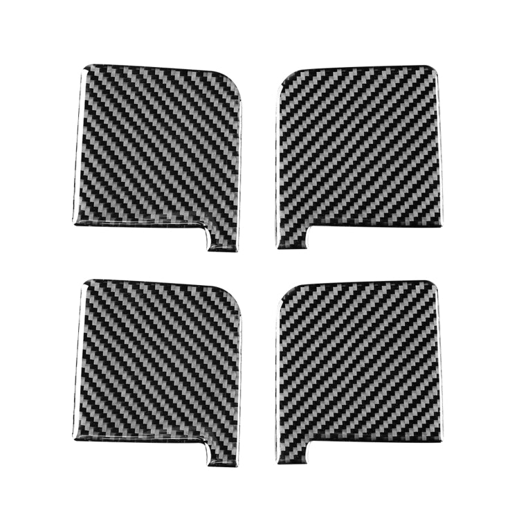 4 PCS / Set Carbon Fiber Car Inner Door Bowl Decorative Sticker for Toyota Tundra 2014-2018, Left Right Driving Universal, Inner Door Bowl