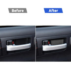 4 PCS / Set Carbon Fiber Car Inner Door Bowl Decorative Sticker for Toyota Tundra 2014-2018, Left Right Driving Universal, Inner Door Bowl