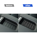 Carbon Fiber Car Armrest Box Slot Pad Decorative Sticker for Toyota Tundra 2014-2018, Left Right Driving Universal, Armrest Box Slot Pad