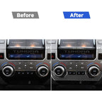 2 PCS / Set Carbon Fiber Car Central Control Air Conditioner Switch Panel Decorative Sticker for Toyota Tundra 2014-2018, Left Right Driving Universal, Central Control Air Conditioner Switch Panel