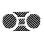 5 PCS / Set Carbon Fiber Car Central Control Cup Holder Panel Decorative Sticker for Toyota Tundra 2014-2018, Left Right Driving Universal, Central Control Cup Holder Panel