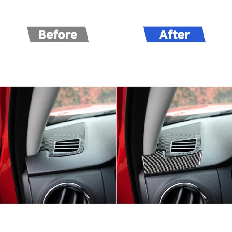 2 PCS / Set Carbon Fiber Car Dashboard Air Outlet Decorative Sticker for Toyota Tundra 2014-2018, Left Driving, Dashboard Air Outlet, Left Driving