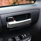 4 PCS / Set Carbon Fiber Car Inner Handle Decorative Sticker for Toyota Tundra 2014-2018, Left Right Driving Universal, Inner Handle
