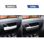 4 PCS / Set Carbon Fiber Car Inner Handle Decorative Sticker for Toyota Tundra 2014-2018, Left Right Driving Universal, Inner Handle