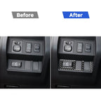 2 PCS / Set Carbon Fiber Car Headlight Switch Ring Decorative Sticker for Toyota Tundra 2014-2018, Left Right Driving Universal, Headlight Switch Ring