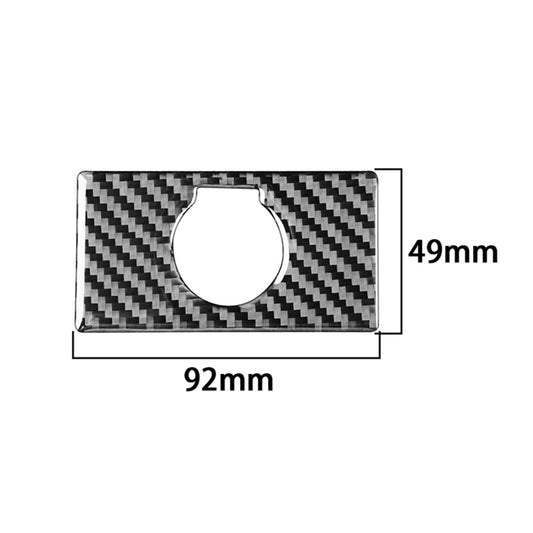 Carbon Fiber Car Rear Cigarette Lighter Switch Decorative Sticker for Toyota Tundra 2014-2018, Left Right Driving Universal, Rear Cigarette Lighter Switch
