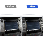 2 PCS / Set Carbon Fiber Car Central Control Volume Switch Decorative Sticker for Toyota Tundra 2014-2018, Left Right Driving Universal, Central Control Volume Switch