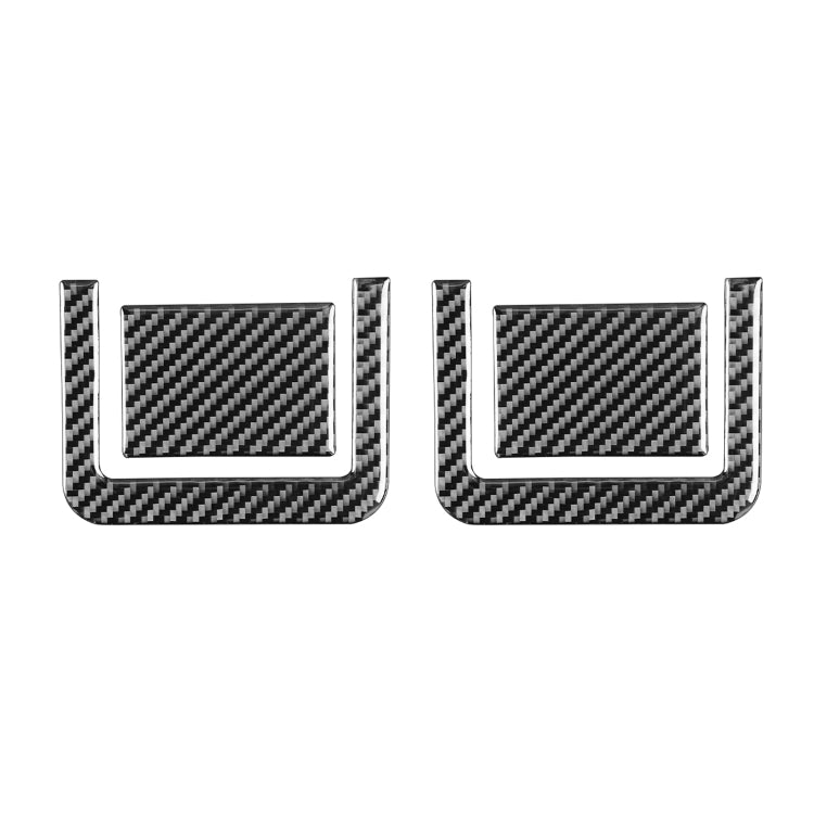 4 PCS / Set Carbon Fiber Car Rear Seat Adjustment Panel Decorative Sticker for Toyota Tundra 2014-2018, Left Right Driving Universal, Rear Seat Adjustment Panel