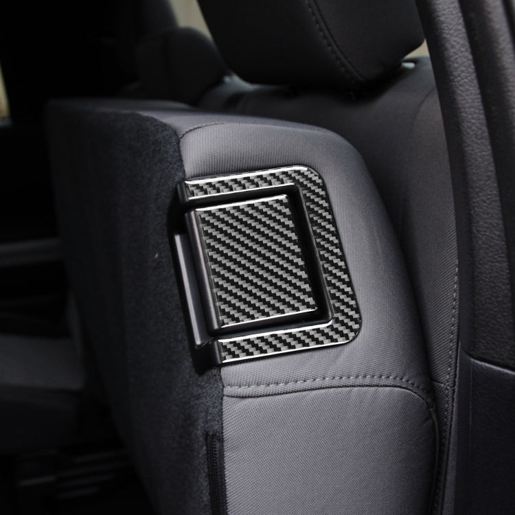 4 PCS / Set Carbon Fiber Car Rear Seat Adjustment Panel Decorative Sticker for Toyota Tundra 2014-2018, Left Right Driving Universal, Rear Seat Adjustment Panel
