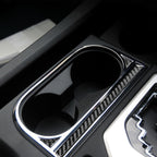 3 PCS / Set Carbon Fiber Car Central Control Cup Holder Decorative Sticker for Toyota Tundra 2014-2018, Right Driving, Central Control Cup Holder, Right Driving