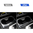 3 PCS / Set Carbon Fiber Car Central Control Cup Holder Decorative Sticker for Toyota Tundra 2014-2018, Right Driving, Central Control Cup Holder, Right Driving