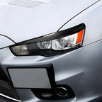 2 PCS / Set Carbon Fiber Car Lamp Eyebrow Decorative Sticker for Mitsubishi Lancer EVO 2008-2014, Drop Glue Version, For Mitsubishi Lancer EVO 2008-2014