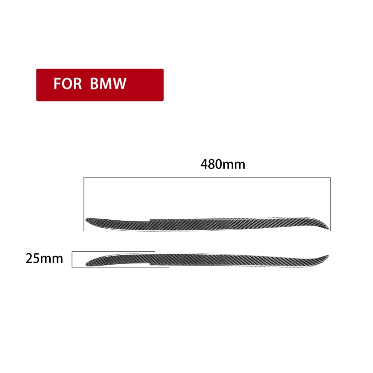 2 PCS / Set Carbon Fiber Car Lamp Eyebrow Decorative Sticker for BMW E39 1997-2003, Drop Glue Version, For BMW E39 1997-2003