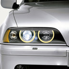 2 PCS / Set Carbon Fiber Car Lamp Eyebrow Decorative Sticker for BMW E39 1997-2003, Drop Glue Version, For BMW E39 1997-2003