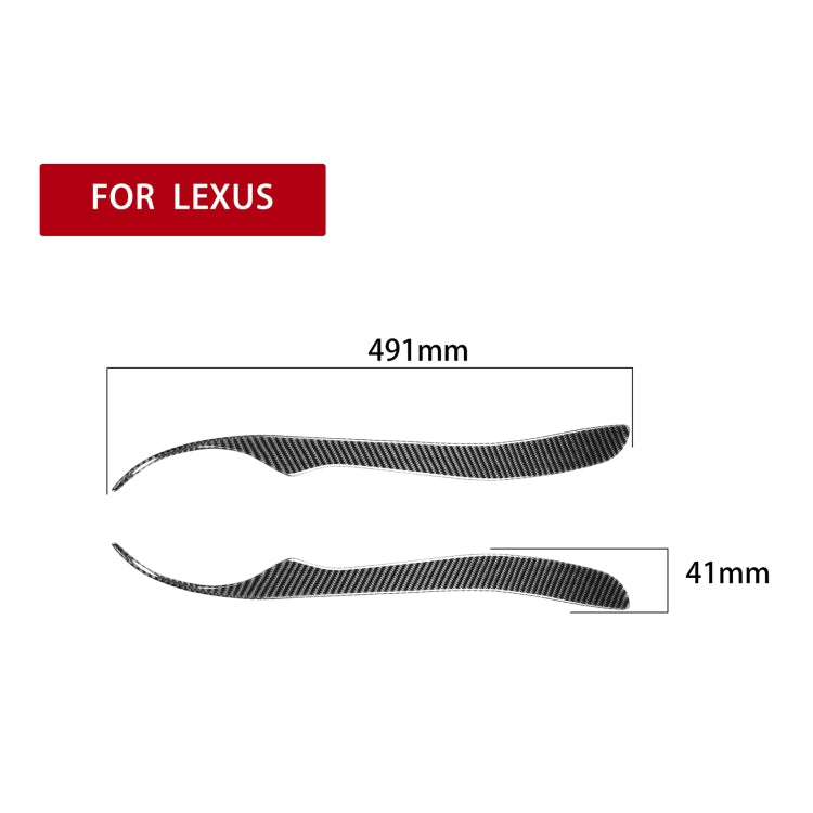 2 PCS / Set Carbon Fiber Car Lamp Eyebrow Decorative Sticker for Lexus IS200 1998-2005, Drop Glue Version, For Lexus IS200 1998-2005