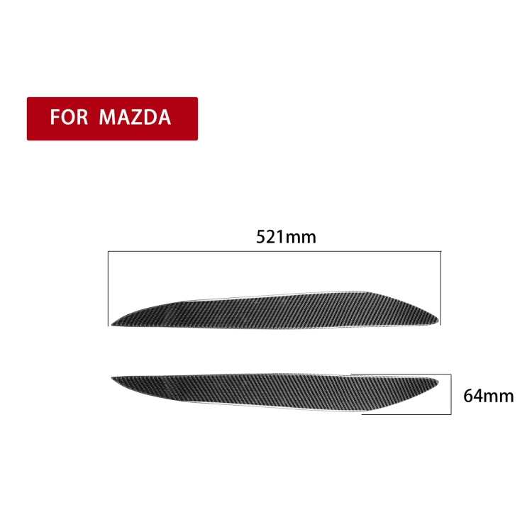 2 PCS / Set Carbon Fiber Car Lamp Eyebrow Decorative Sticker for Mazda 3 2010-2013 / M3 Xingcheng, Drop Glue Version, For Mazda 3 2010-2013