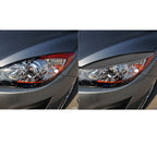 2 PCS / Set Carbon Fiber Car Lamp Eyebrow Decorative Sticker for Mazda 3 2010-2013 / M3 Xingcheng, Drop Glue Version, For Mazda 3 2010-2013