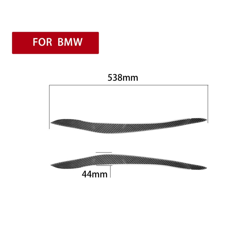 2 PCS / Set Carbon Fiber Car Lamp Eyebrow Decorative Sticker for BMW X5/E70 2010-2012, Drop Glue Version, For BMW X5/E70 2010-2012