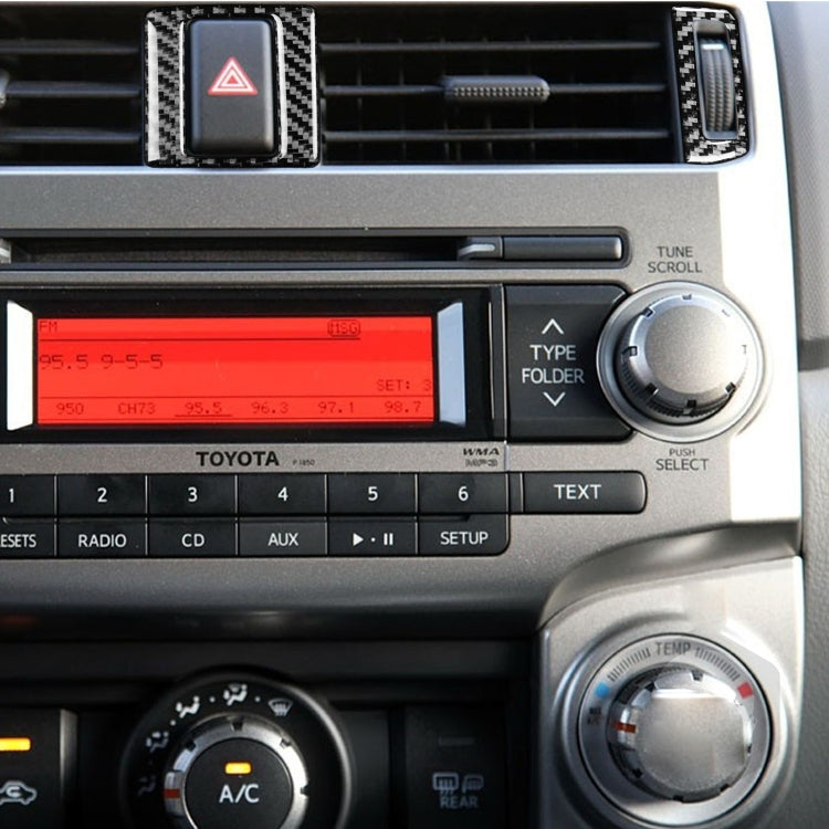 3 PCS / Set Carbon Fiber Car Central Air Outlet Decorative Sticker for Toyota 4Runner 2010-2020, Central Air Outlet