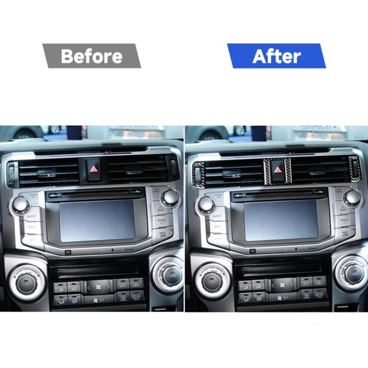 3 PCS / Set Carbon Fiber Car Central Air Outlet Decorative Sticker for Toyota 4Runner 2010-2020, Central Air Outlet