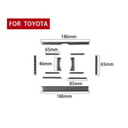 12 PCS / Set Carbon Fiber Car Air Conditioning Switch Panel Decorative Sticker for Toyota 4Runner 2010-2020, Air Conditioning Switch Panel