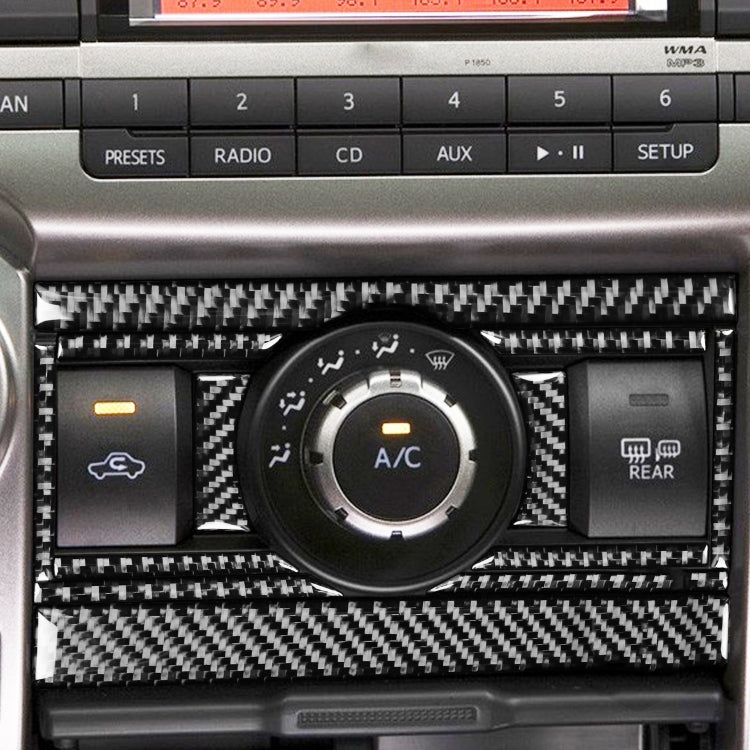 12 PCS / Set Carbon Fiber Car Air Conditioning Switch Panel Decorative Sticker for Toyota 4Runner 2010-2020, Air Conditioning Switch Panel