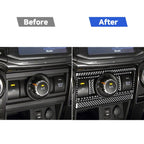12 PCS / Set Carbon Fiber Car Air Conditioning Switch Panel Decorative Sticker for Toyota 4Runner 2010-2020, Air Conditioning Switch Panel