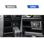 2 PCS / Set Carbon Fiber Car Cigarette Lighter Panel Decorative Sticker for Toyota 4Runner 2010-2020, Cigarette Lighter Panel
