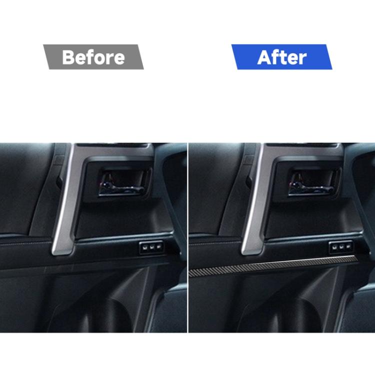 4 PCS / Set Carbon Fiber Car Door Inside Trim Decorative Sticker for Toyota 4Runner 2010-2020, Door Inside Trim