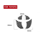 4 PCS / Set Carbon Fiber Car Tailgate Logo Decorative Sticker for Toyota 4Runner 2010-2020, Tailgate Logo
