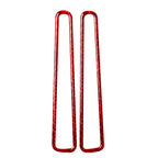 2 PCS / Set Carbon Fiber Car Window Air Outlet Defogging Decorative Sticker for Nissan GTR R35 2008-2020, Left and Right Driving Universal, Window Air Outlet Defogging