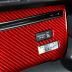 Carbon Fiber Car CD Player Console A Version Decorative Sticker for Nissan GTR R35 2008-2016, Left Driving, CD Player Console A Version
