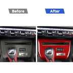 Carbon Fiber Car CD Player Console A Version Decorative Sticker for Nissan GTR R35 2008-2016, Left Driving, CD Player Console A Version