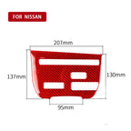 Carbon Fiber Car CD Player Console C Version Decorative Sticker for Nissan GTR R35 2008-2016, Left Driving, CD Player Console C Version